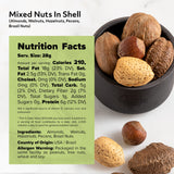 NUTS U.S. - Mixed Nuts In Shell (Almonds, Walnuts, Hazelnuts, Pecans, Brazil Nuts) | No Added Colors and No Artificial Flavors | Fresh Buttery Taste