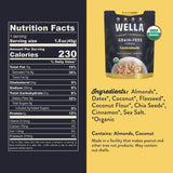 Wella Cereal Oatmeal Alternative, Gluten-Free Breakfast Hot Cereal, Grain-Free Paleo Organic Vegan High Protein Superfood, Plant-Based Non-GMO, Low in