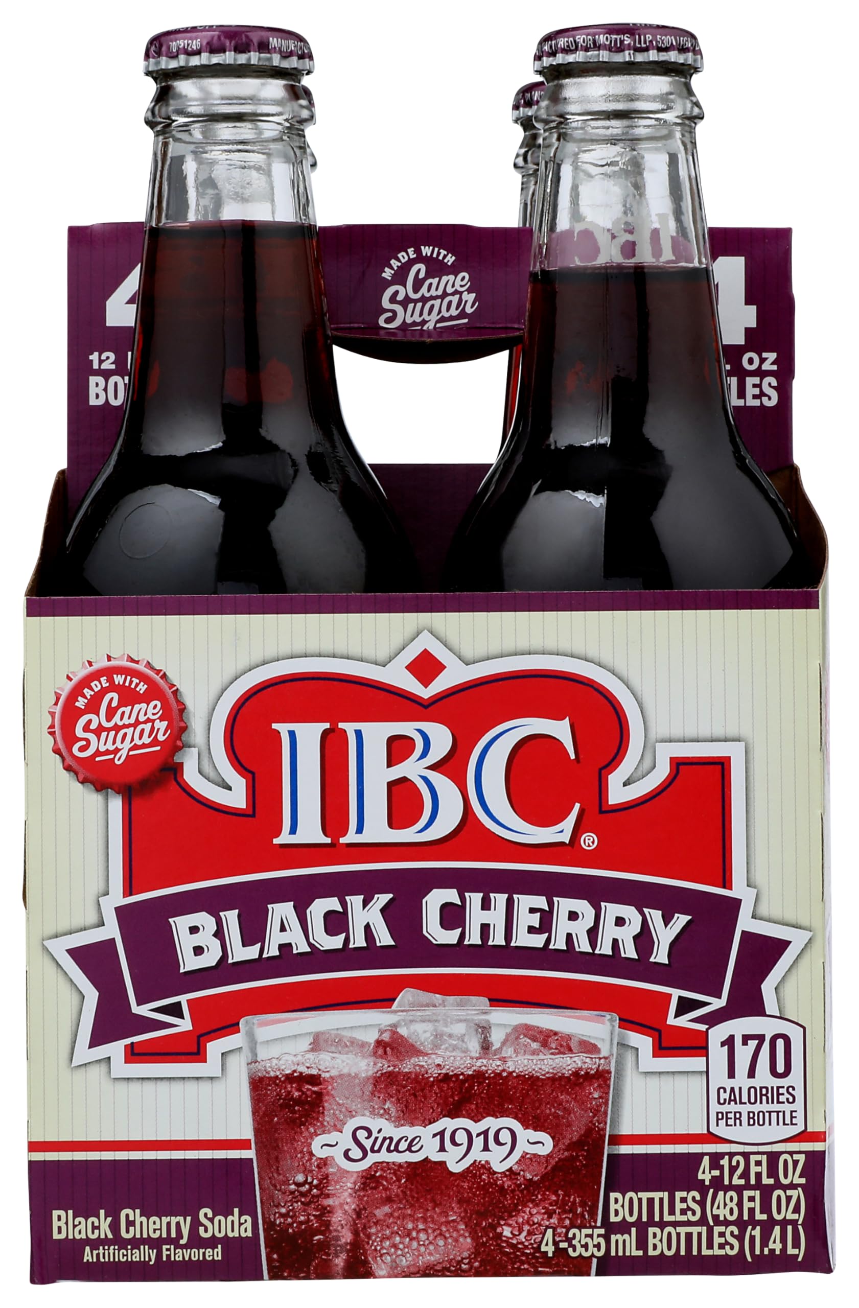 IBC, Black Cherry Soda, , 12 Fl Oz (pack of 4)