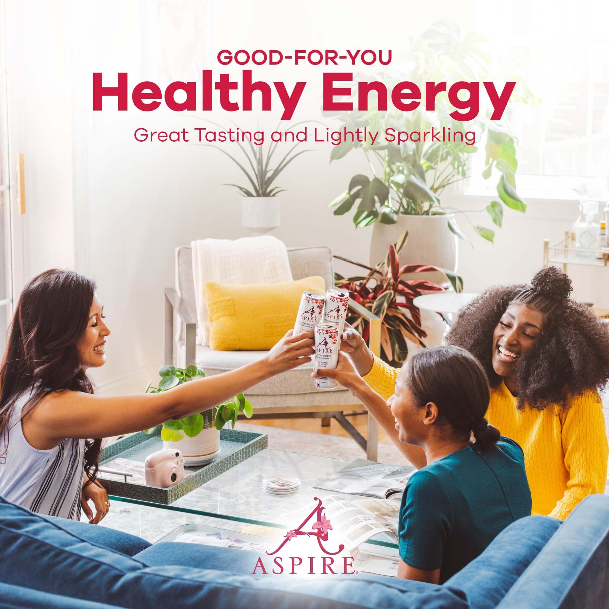 Aspire Dark Cherry Lime, Healthy Energy Drink, Natural Caffeine from Green Tea, Keto-Friendly, Sugar-Free, Zero Calories, 12 fl oz Cans (Pack of 24)