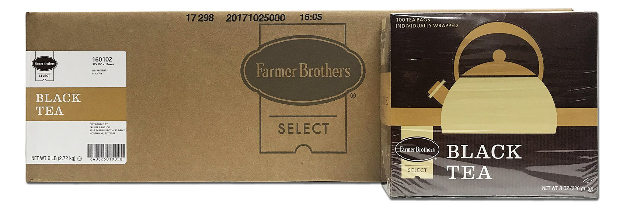 Farmer Brothers Tea Bags, Black Tea,12 box 100 count Each Box