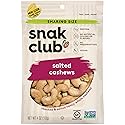 Snak Club Roasted & Salted Cashews, 4 Ounce (Pack of 6)