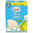 Dole Diced Pears in 100% Juice - Dole Fruit Bowls Snacks - 4 oz Fruit Bowls - 12 Pack