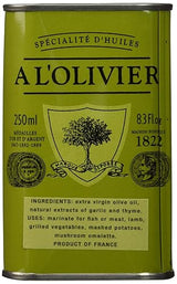 A L'Olivier Garlic & Thyme Infused Extra Virgin Olive Oil, 8.3 fl oz