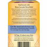 Yogi Tea Honey Lavender Stress Relief Tea - 16 Tea Bags per Pack (6 Packs) - Organic Chamomile Lavender Tea - Includes Lemon Balm, Lemongrass