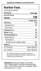 Sigdal Bakeri Gluten Free Oats Wholegrain Crispbread 8.29 oz Bags - Pack of 12
