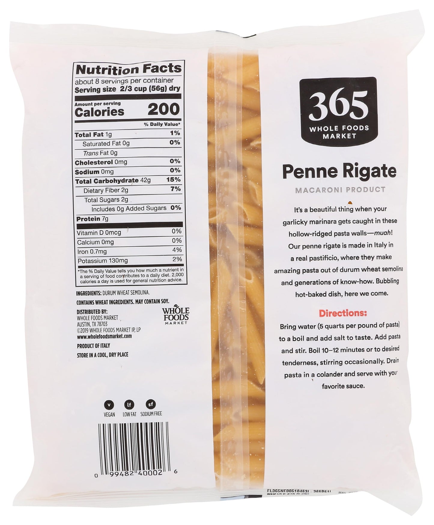 365 by Whole Foods Market, Penne Rigate, 16 oz