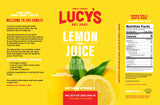 Lucy's Family Owned - 100% Lemon Juice 32oz. Bottle (2 PACK)