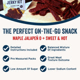 PS Seasoning Jerky Seasoning & Cure Kit Bundle - Maple Jalapeno & Sweet & Hot, Make Up to 30 lbs of Meat for Flavorful Jerky, Low-Sugar Seasoning