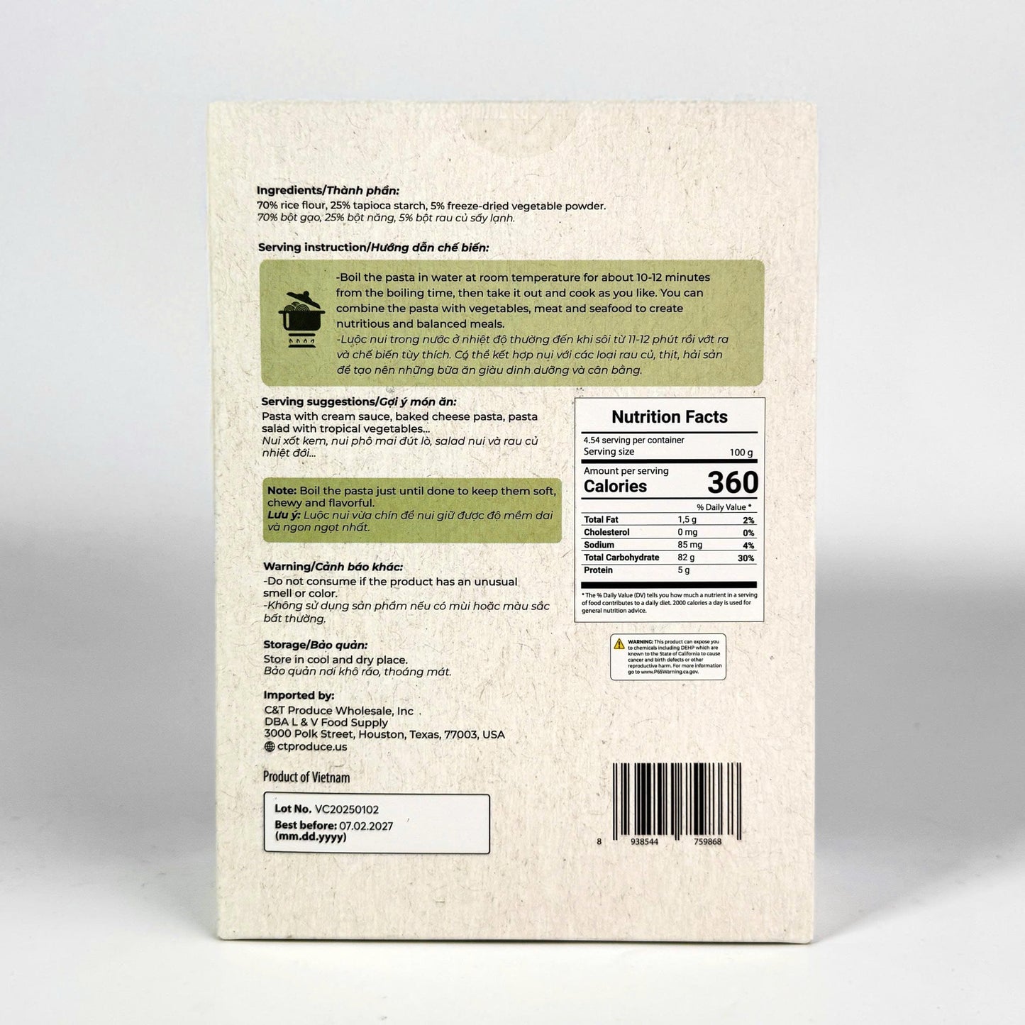 Ph??c L?c Th? Premium Vietnamese Rice Noodle Collection, Natural Ingredients, MSG-Free, Traditional (Vegetables Pasta)
