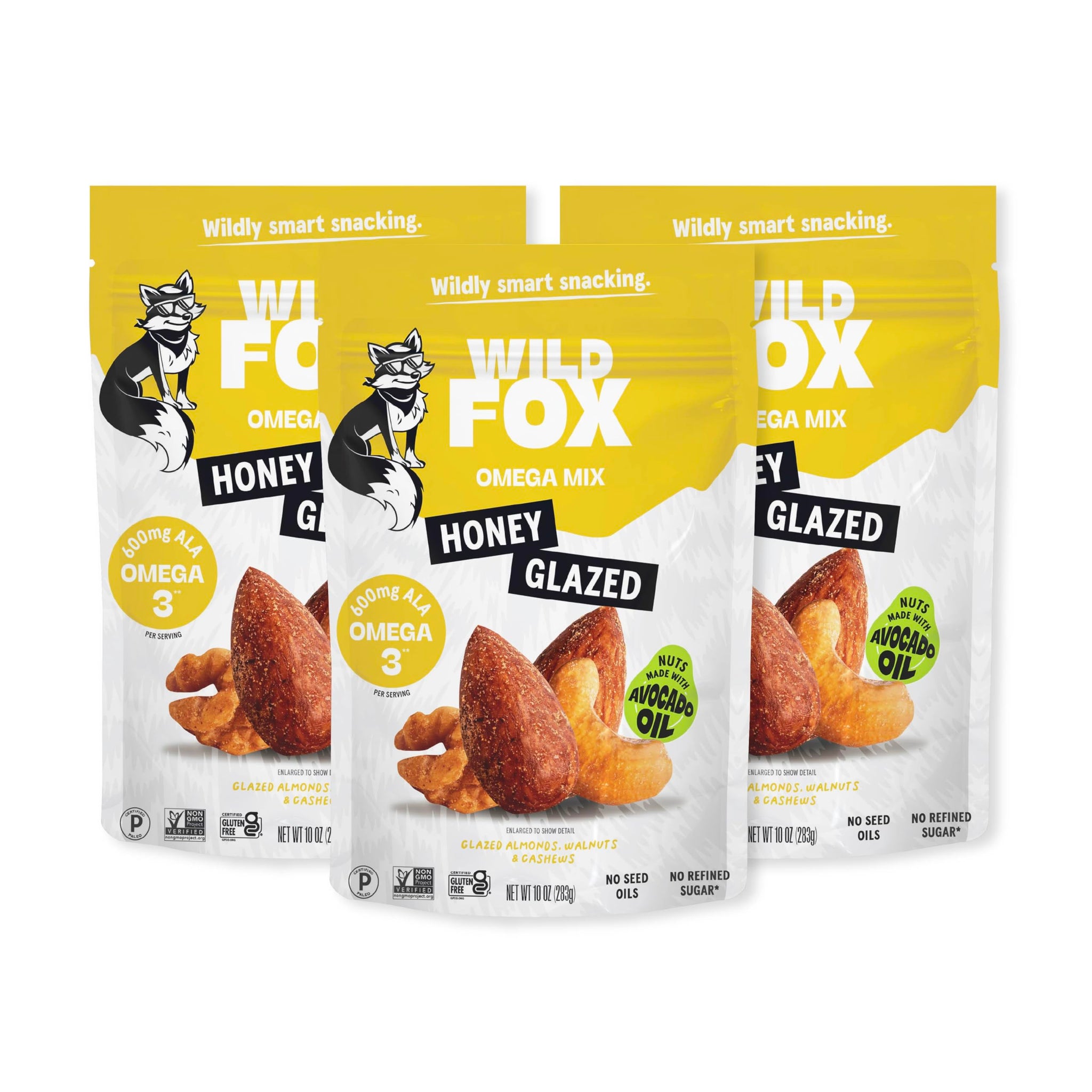 Wild Fox Trail Mix - Healthy Plant-Based Snack Made With Pure Avocado Oil And No Refined Sugar Or Seed Oils Ideal For Vegan Gluten-Free And Paleo