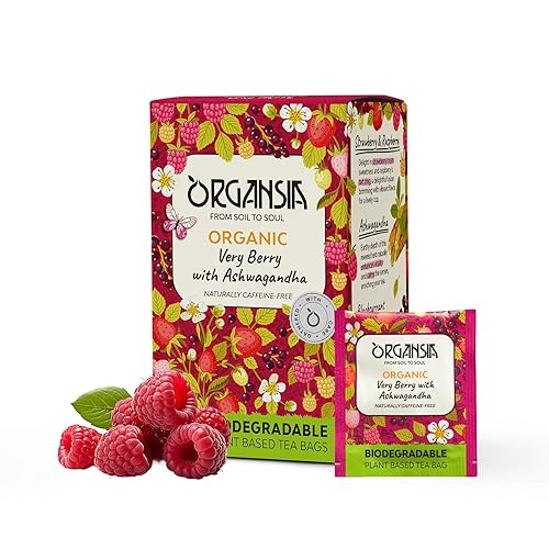 Organsia Herbal Tea - Very Berry with Ashwagandha - Certified Organic - Caffeine Free