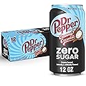 Dr Pepper Zero Sugar Creamy Coconut Soda, 12 fl oz cans, 12 Pack