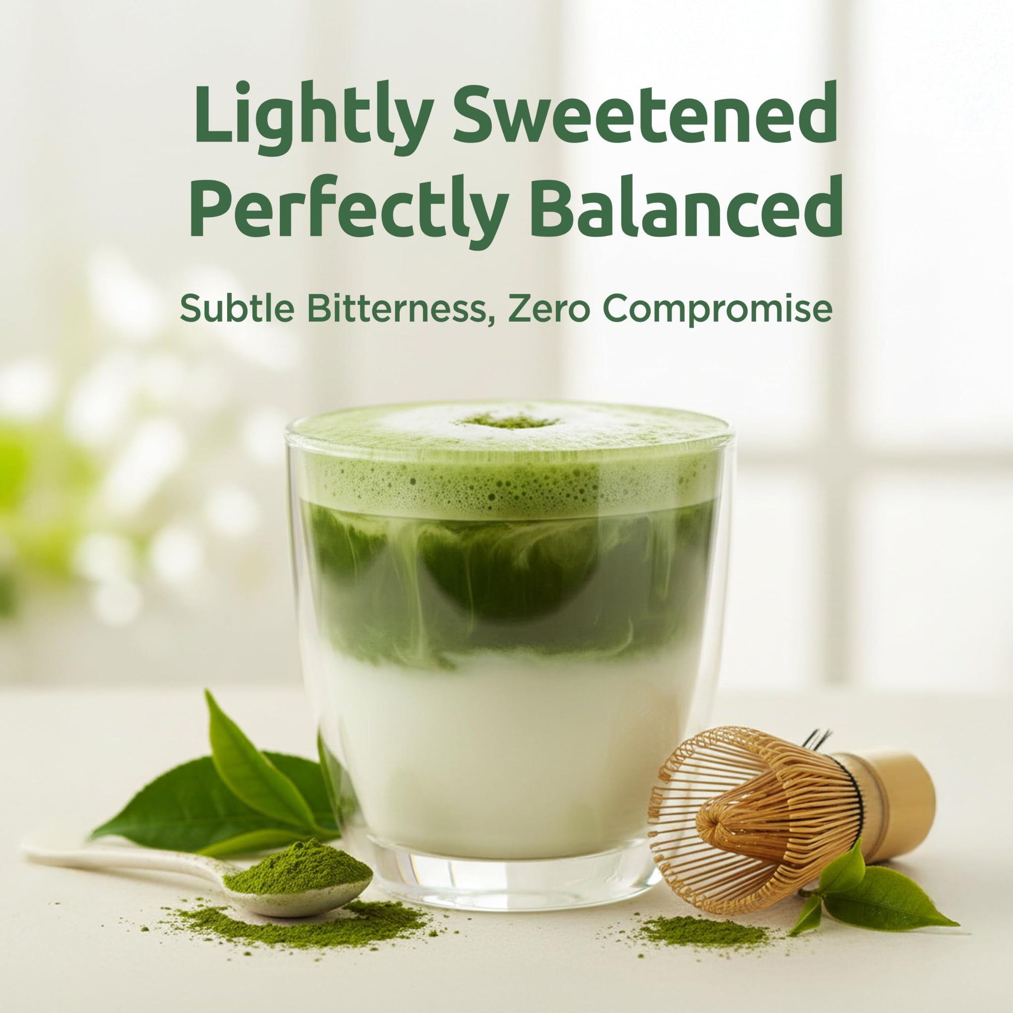 Coffee Bean Matcha Latte Sticks, 8 Single-Serve Packets - Made with Jeju Matcha for a Smooth, Balanced Green Tea Latte - Enjoy Hot or Iced