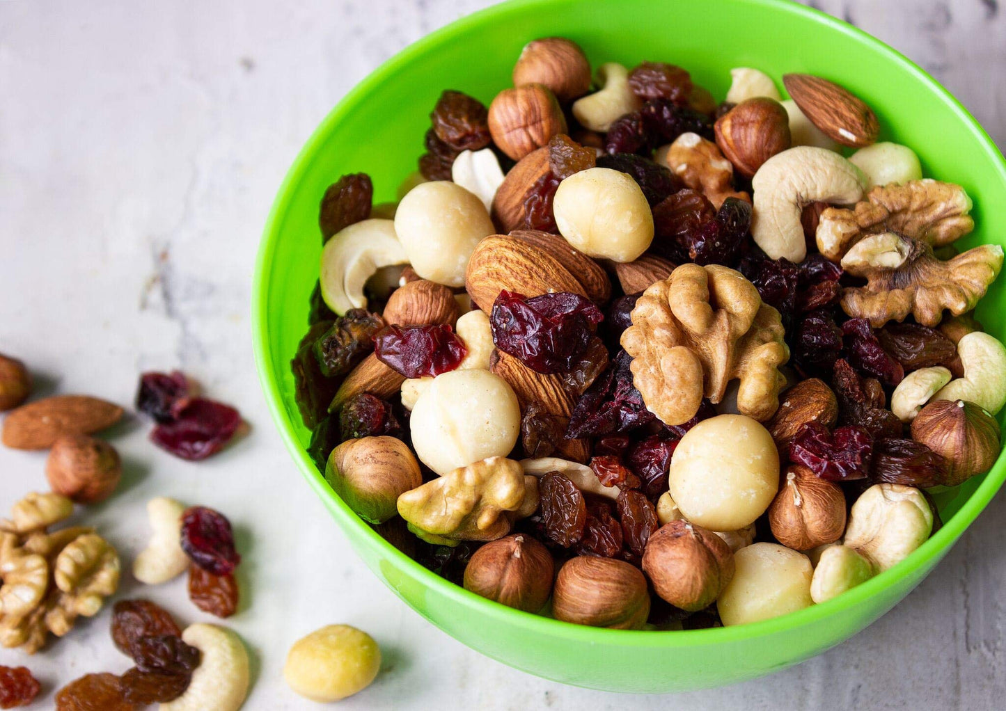 The Magnificent Seven Raw Organic Nuts and Berries Mix, 4 Pounds - Almonds, Cashews, Hazelnuts, Macadamias, Walnuts, Cranberries, Raisins, Non-GMO