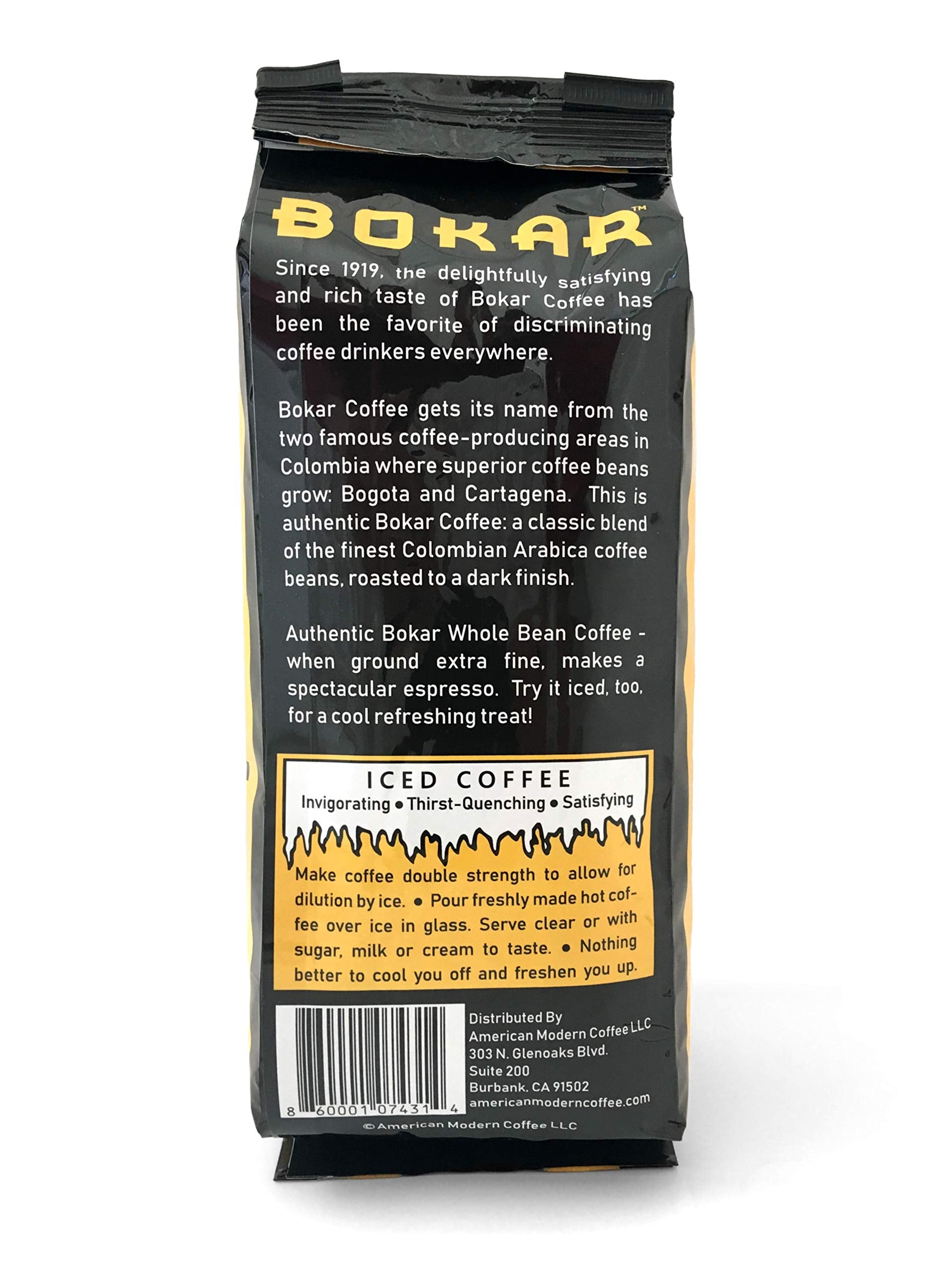BOKAR Coffee - 16 oz (1 Pound), Whole Bean
