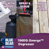 BLUE BEAR 700DG Emerge Degreaser Low-Odor, Biodegradable Cleaner Removes Oil, Grease, Dirt & Grime from Concrete, Tile, Wood, Stone & Tools Safe