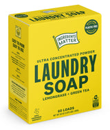 Ingredients Matter Powder Laundry Soap - Lemongrass Scent, Hypoallergenic Detergent, Natural & Eco-Friendly, Plastic Free, Made in USA, Natural