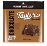 Taylor's Handmade Chocolate Peanut Brittle, Made with Peanuts and Real Cocoa, 7 oz, 3 Pack