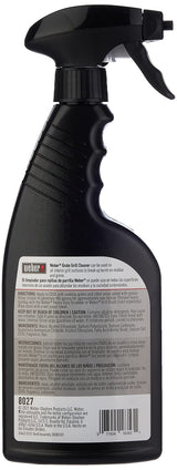 Weber Outdoor Grill Spray Bottle Cleaner & Degreaser, 16 oz - Safe, Non?Corrosive, Effective Formula for Stainless Steel & Cast?Iron Grates, Smokers
