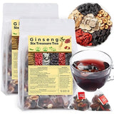 Kidney Tea Formula Ginseng Six Treasure Tea, Traditional Chinese Herbal Kidney Cleanse Detox Teas for Women and Men, 6 Precious Ingredients Formula (2