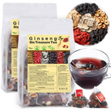 Kidney Tea Formula Ginseng Six Treasure Tea, Traditional Chinese Herbal Kidney Cleanse Detox Teas for Women and Men, 6 Precious Ingredients Formula (2