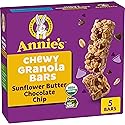 Annie's Chewy Granola Bars, Sunflower Butter Chocolate Chip, Organic Snacks, 5 Count, 4.45 oz
