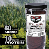 Old Trapper Double Eagle Beef Jerky, Peppered Flavor, 21oz. 80-Piece Jar, Natural Wood Smoked Meat Snacks, 10 Grams of Protein and 80 Calories per