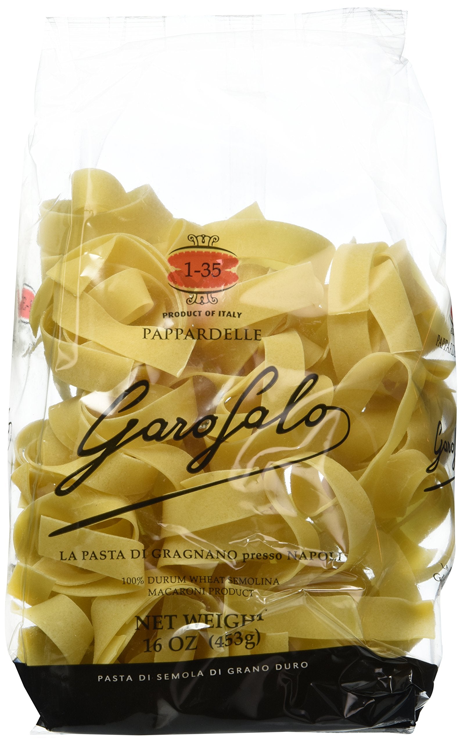 Garofalo - Premium Durum Wheat Semolina Pappardelle Pasta, Italian Made, Bronze-Drawn, Al-Dente, One-Ingredient Pasta (4 pack)