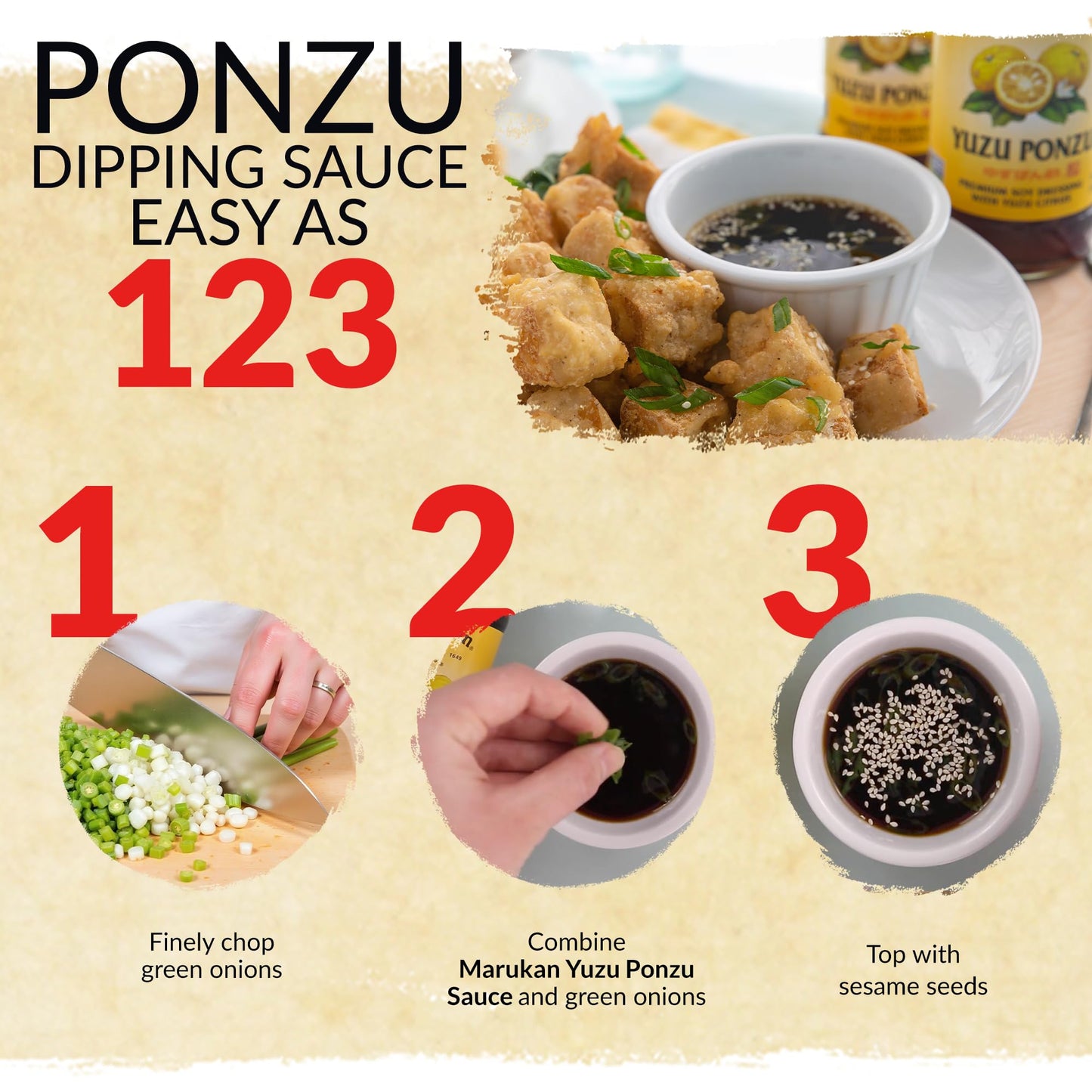 Marukan Yuzu Ponzu - Premium Soy Dressing with Yuzu Citrus for Dumplings & Pot Stickers, Gluten-Free Ponzu Sauce (24 fl oz)
