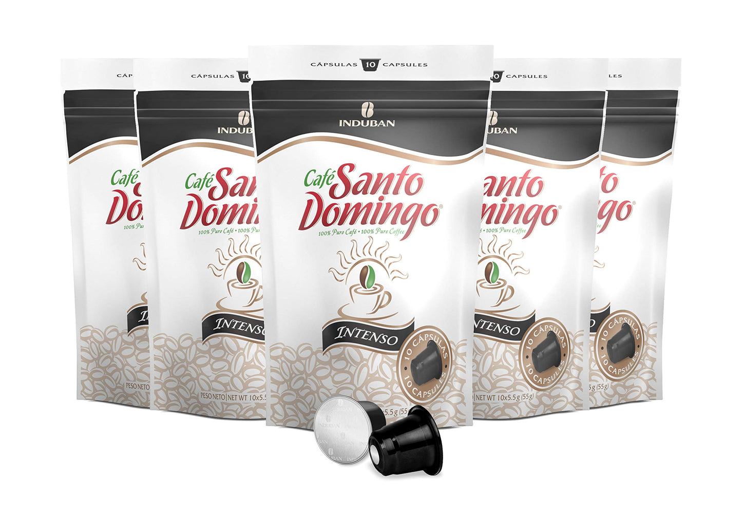 Café Santo Domingo Intenso Capsules - Compatible with Nespresso Original Brewers - Product from the Dominican Republic (50 Count)