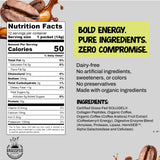Projo* Power Coffee - Instant Coffee with 10g Protein - Grass-Fed Hydrolyzed Bovine Collagen & 225mg Caffeine - Organic, Unsweetened, Medium Roast