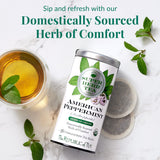 The Republic of Tea - Organic American Peppermint SuperHerb Tea Tin, 36 Herbal Tea Bags, Naturally Caffeine-Free Herbs of Origin