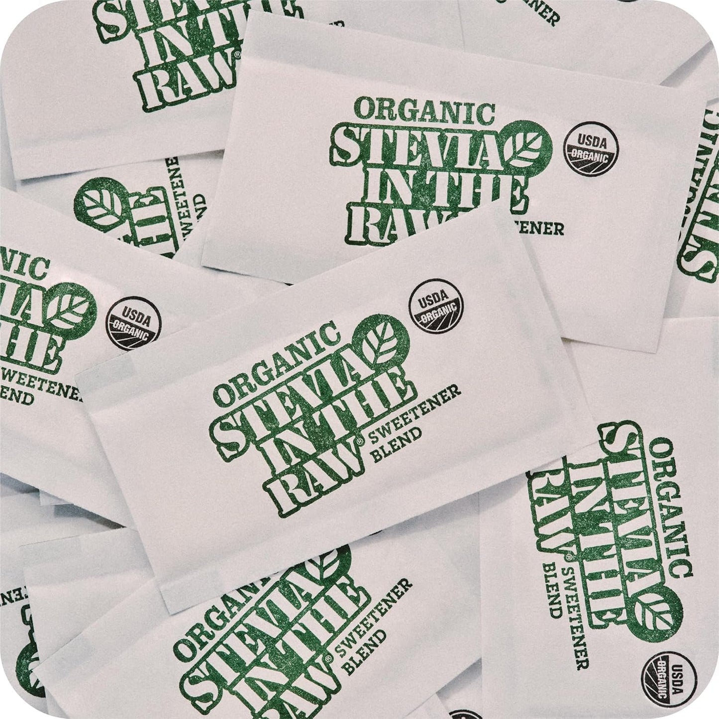 Stevia In The Raw Organic Stevia Sweetener Packets, 300 Ct, Zero Calorie Stevia Sugar Substitute Packets, No Erythritol or Artificial Flavors, USDA Organic, Non-GMO Project Verified, Vegan