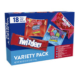 JOLLY RANCHER and TWIZZLERS Assorted Fruit Flavored Candy Bulk Box, 39.5 oz (18 Packs)