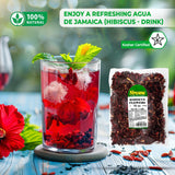 Premium Dried Hibiscus Flowers - Whole Flower Petals for Herbal Infusions, Loose Leaf Blends, and Culinary Use - Great with Dandelion Root, Raspberry
