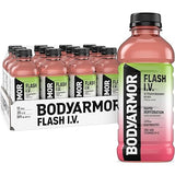 BODYARMOR Flash I.V. Electrolyte Beverage, Strawberry Kiwi, Hydration Drink with Coconut Water For Rapid Rehydration, Post Workout Recovery, 20 Fl Oz