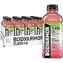 BODYARMOR Flash I.V. Electrolyte Beverage, Strawberry Kiwi, Hydration Drink with Coconut Water For Rapid Rehydration, Post Workout Recovery, 20 Fl Oz