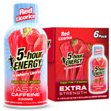 5-hour ENERGY RED LICORICE Flavor, 6 Count, 1.93 Fl Oz Energy Shot, Extra Strength, Amino Acids, B Vitamins, Sugar Free and Zero Calories