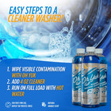 Oh Yuk Washing Machine Cleaner For All Washers (Top Load, Front Load, HE and Non-HE), Natural Citrus Fragrance, Four Cleanings Per Bottle, Septic