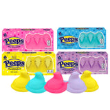 Peeps Marshmallow Chicks Variety Pack - Pink Blue Yellow Purple Easter Treats, 5 Count Boxes (Pack of 4)