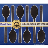 Fruidles Dark Chocolate Spoons, Candy Hot Chocolate Stirrers, Gourmet Cocoa Stirrer, Non-GMO, 6 Spoons per Box (4-Pack)