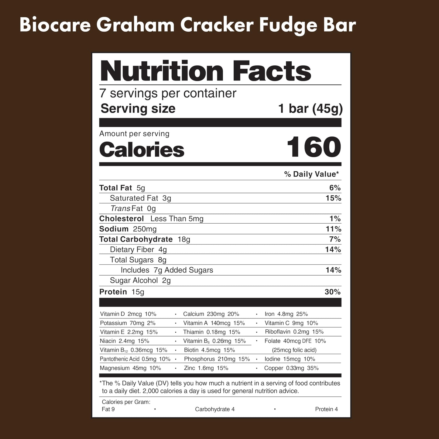 Biocare Fudge Graham Bar