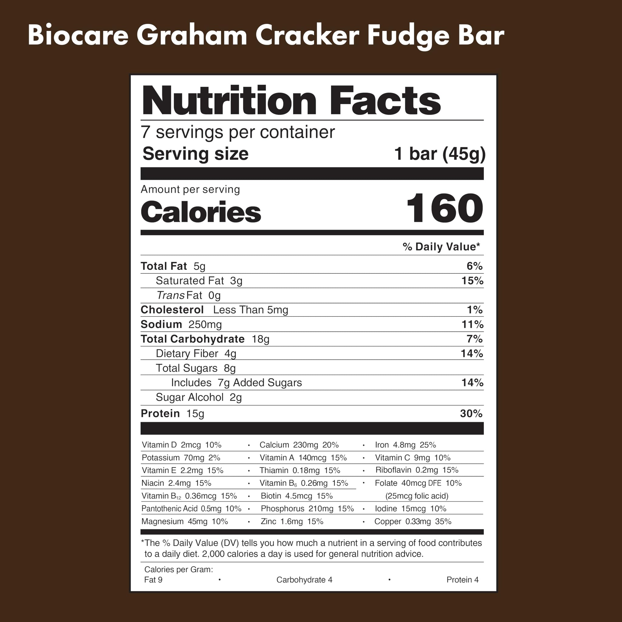 Biocare Fudge Graham Bar