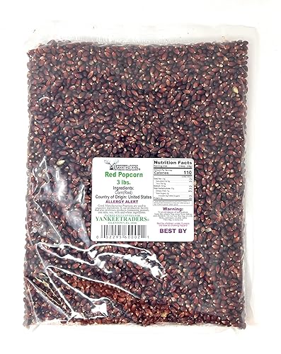 Yankee Traders Popcorn, Red, 3 Pound (Pack of 6)