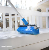 Unger Professional Lock-On HydroPower 10” Bi-Level Soft Wash Brush, Compatible with Waterflow Poles, Outdoor Cleaning Supplies, Great for Patios