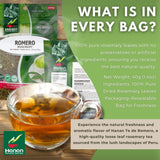 Rosemary Loose Leaf 1.4oz - Romero 40g, Dried Herbs from Peru for Herbal Tea, Cooking, Recipes, Mediterranean Cuisine - Rosmarinus officinalis Leaves