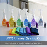 JAWS Cleaners Ultimate Cleaning Kit, Multi-Surface Kitchen, Glass, Shower, Granite, Hardwood Floor and Disinfectant, 2 Refill Pods of Each, Includes