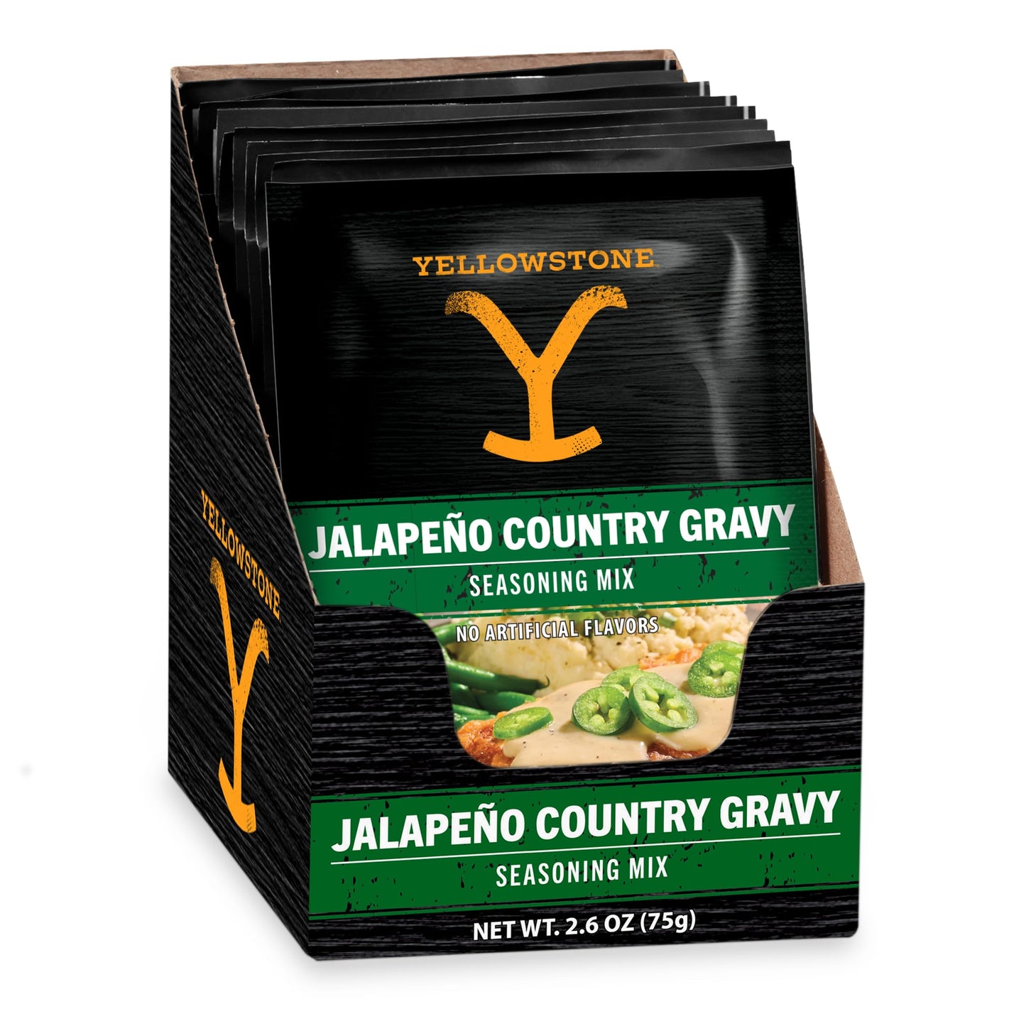 Yellowstone Jalapeno Country Gravy Seasoning Mix, 2.82 oz (80g)