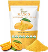 Indus Farms Freeze Dried Mango Powder | 100% Alphonso Mangoes, Single Ingredient | Vitamin C & A | Natural Tropical Flavor for Smoothies, Baking